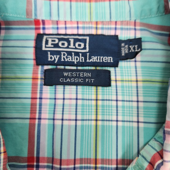 Vintage Polo Ralph Lauren Western Classic Fit Pearl Snap Shirt Mens‎ XL - Picture 5 of 10
